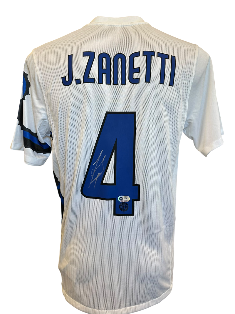 JAVIER ZANETTI SIGNED INTER MILAN 2010/11 AWAY SHIRT ZANETTI 4 (ACG CERT AG17273)-1