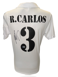 ROBERTO CARLOS SIGNED 2002/03 REAL MADRID HOME SHIRT (ACG CERT AG17501)-1