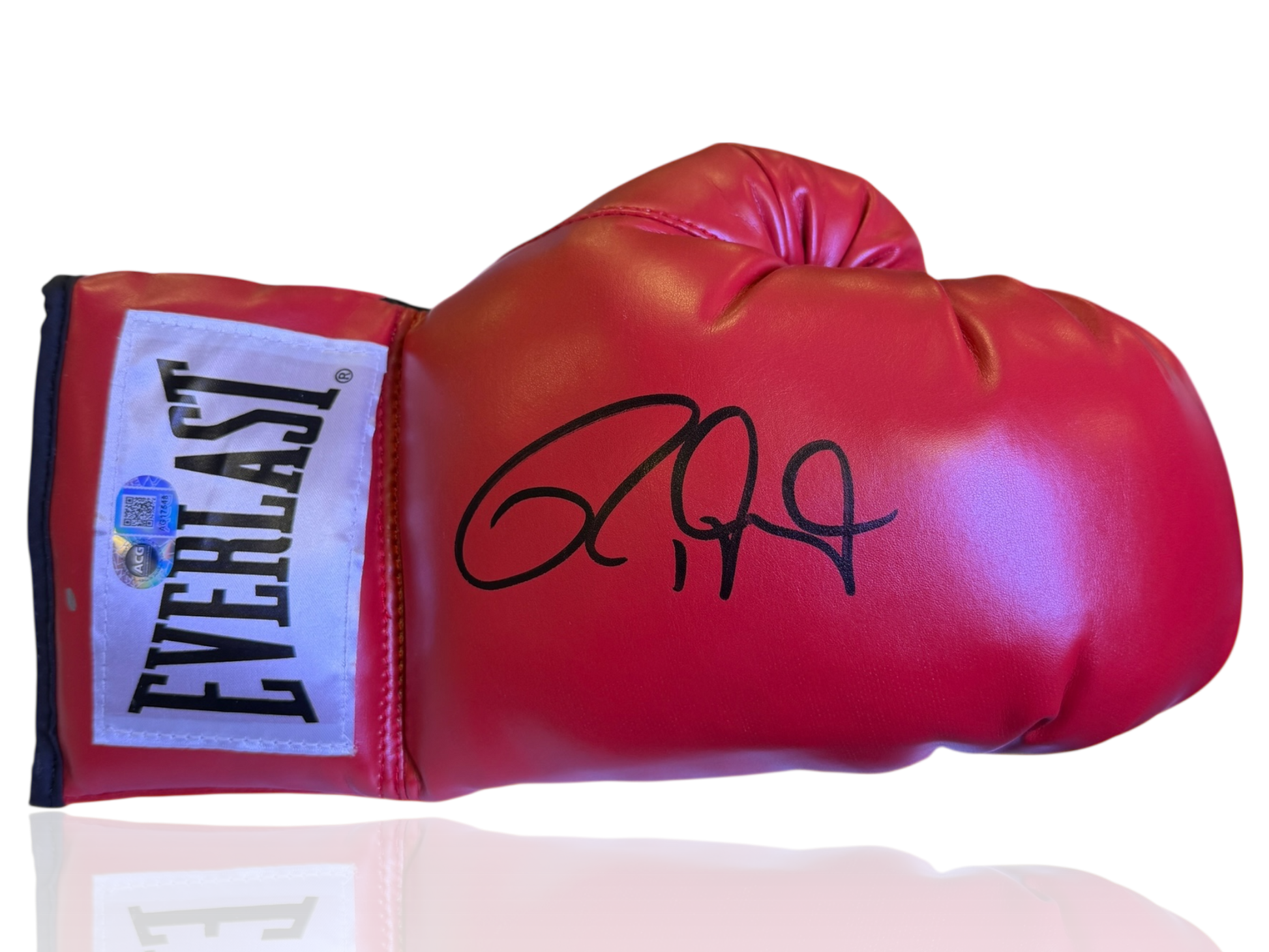 ROY JONES JR SIGNED RED EVERLAST AUTOGRAPH BOXING GLOVE (ACG CERT AG17548)-1