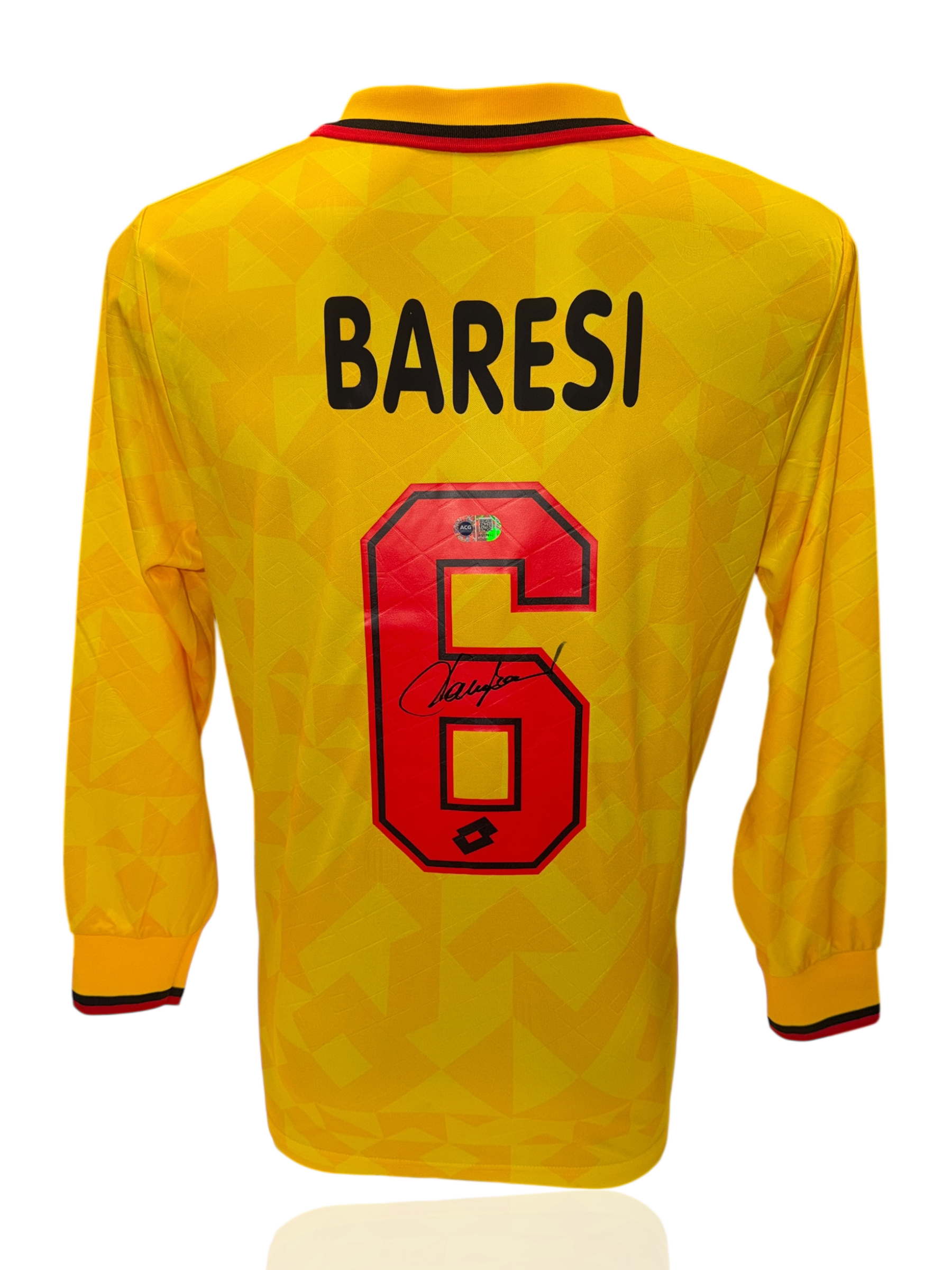FRANCO BARESI SIGNED AC MILAN 1994/95 AWAY SHIRT (ACG CERT AG17692)-1