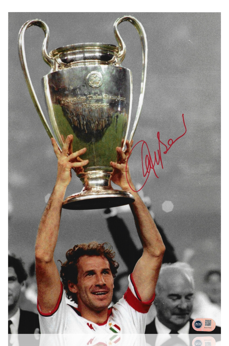 FRANCO BARESI SIGNED AC MILAN LEGEND 15X10 PHOTOGRAPH (ACG CERT AG17701)-1