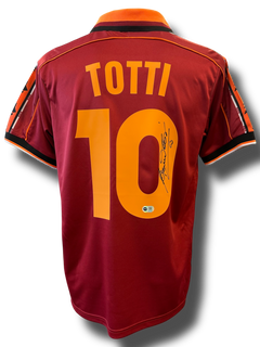 FRANCESCO TOTTI SIGNED AS ROMA 1998/99 HOME SHIRT (ACG CERT AG16597)-1