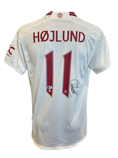 RASMUS HOJLUND SIGNED 2023/24 MANCHESTER UTD AWAY SHIRT (ACG CERT AG17212)-1