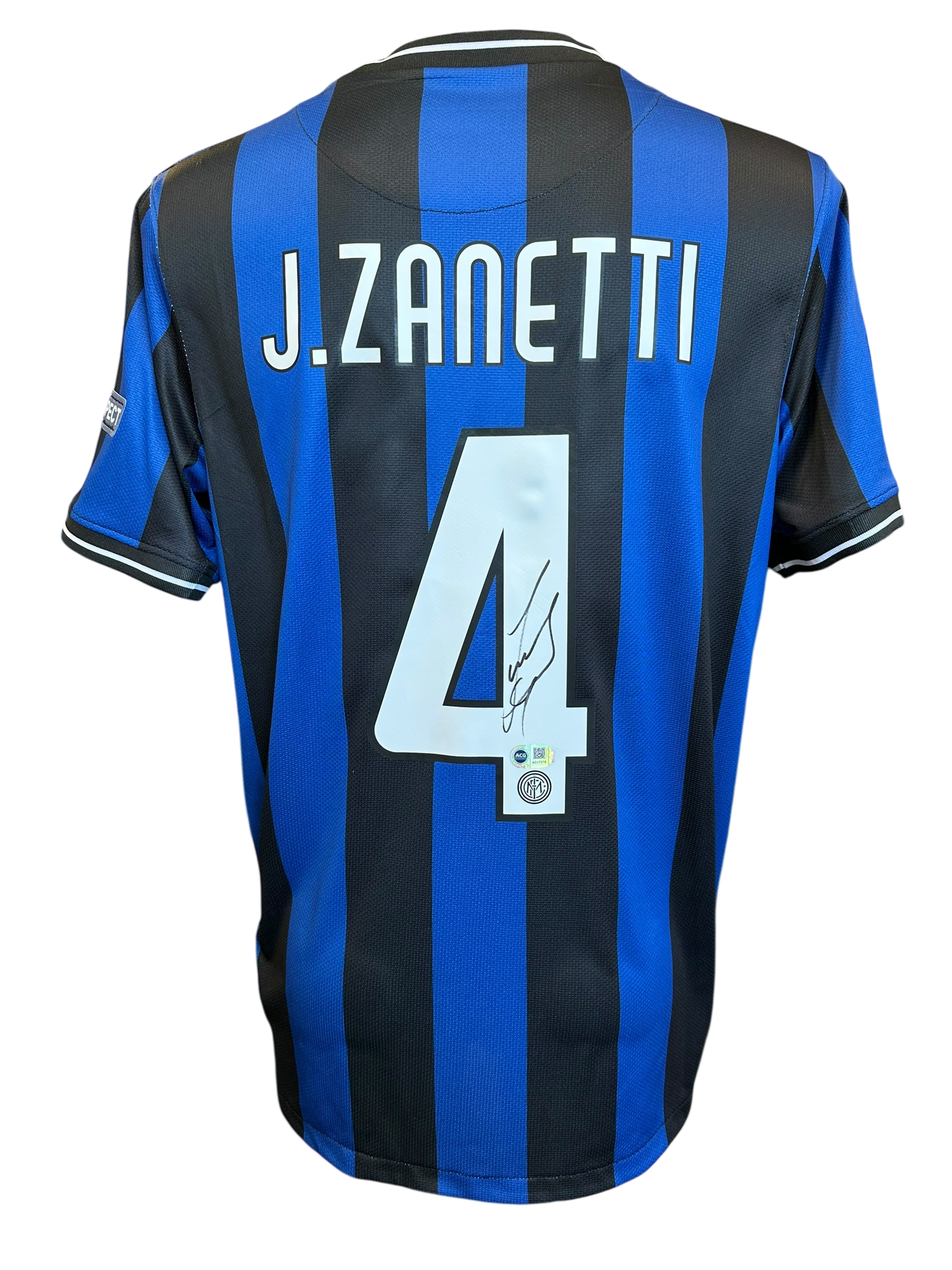 JAVIER ZANETTI SIGNED INTER MILAN 20010 UCL FINAL SHIRT (ACG CERT AG17275)