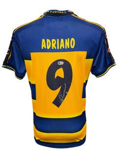 ADRIANO SIGNED PARMA CALCIO 2002/03 HOME SHIRT (ACG CERT AG17329)-1