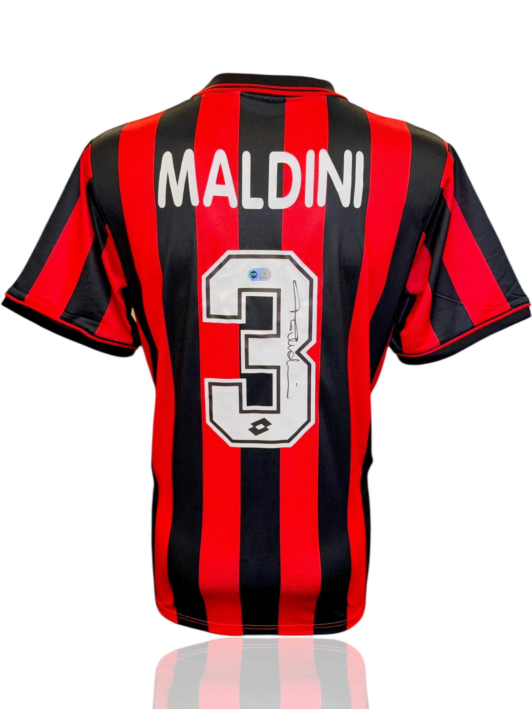 PAOLO MALDINI SIGNED AC MILAN 97/98 HOME SHIRT (ACG CERT AG17403)