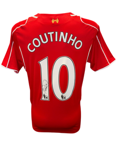 PHILIPPE COUTINHO SIGNED 2014/15 LIVERPOOL FC HOME SHIRT (ACG CERT AG17437)-1