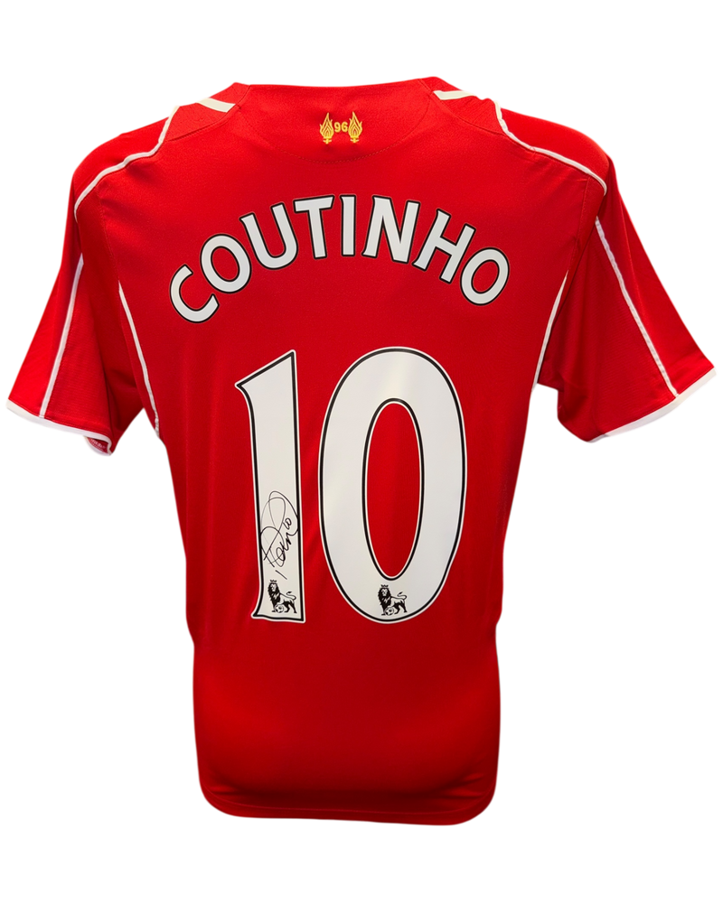 PHILIPPE COUTINHO SIGNED 2014/15 LIVERPOOL FC HOME SHIRT (ACG CERT AG17437)-1