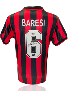 FRANCO BARESI SIGNED AC MILAN 1995/96 HOME SHIRT (ACG CERT AG17693)-1