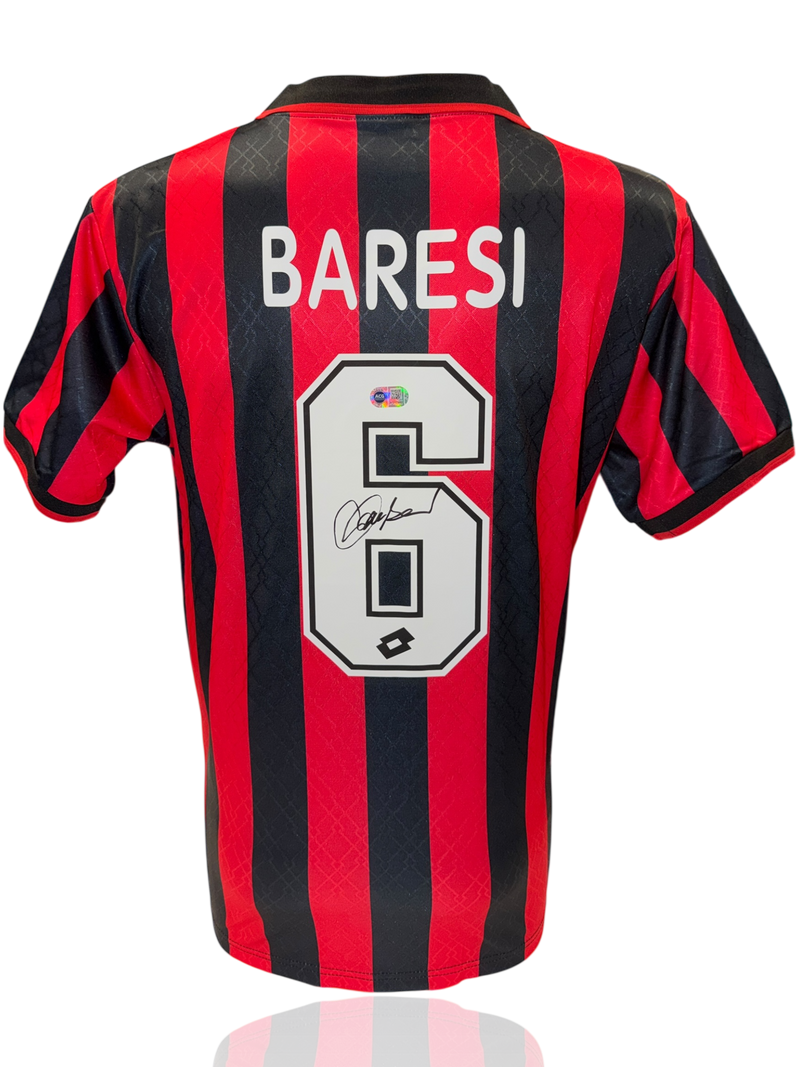 FRANCO BARESI SIGNED AC MILAN 1995/96 HOME SHIRT (ACG CERT AG17693)-1