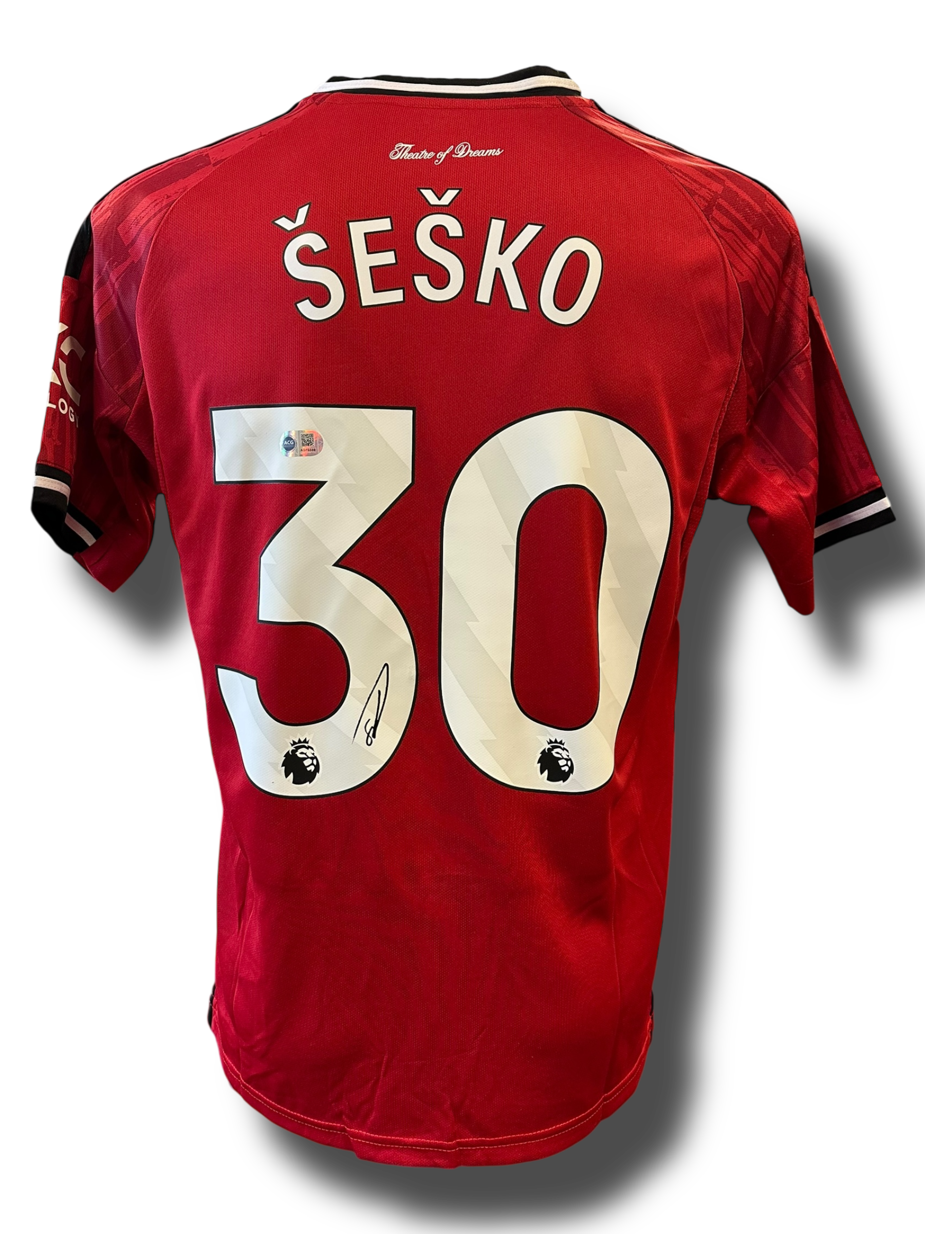 BENJAMIN SESKO SIGNED MANCHESTER UNITED 2025/26 HOME SHIRT (ACG CERT AG16598)