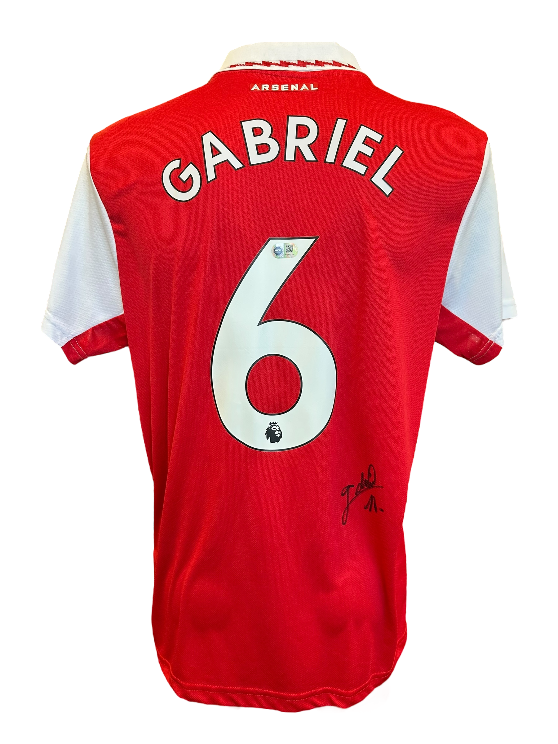 GABRIEL MAGALHAES SIGNED 2022/23 ARSENAL FC HOME SHIRT (ACG CERT AG17230)