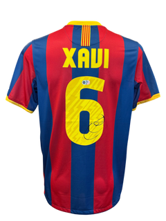 XAVI HERNANDEZ SIGNED FC BARCELONA 2010/11 UCL HOME SHIRT (ACG CERT AG17259)-1
