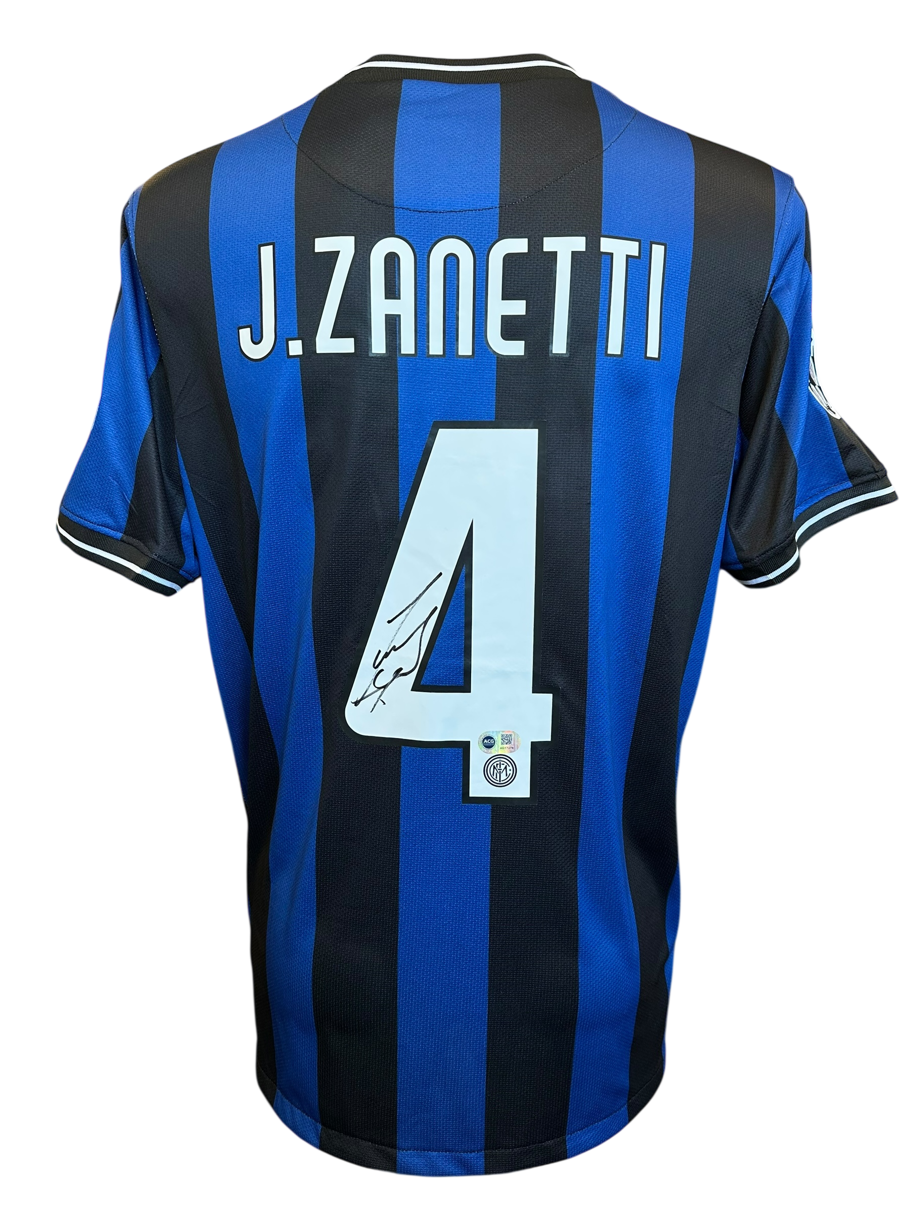JAVIER ZANETTI SIGNED INTER MILAN 20010 UCL FINAL SHIRT (ACG CERT AG17276)