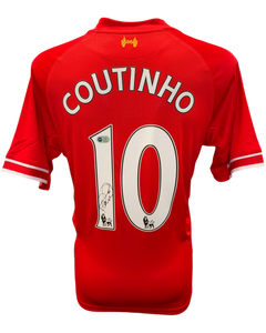 PHILIPPE COUTINHO SIGNED 2013/14 LIVERPOOL FC HOME SHIRT (ACG CERT AG17436)-1