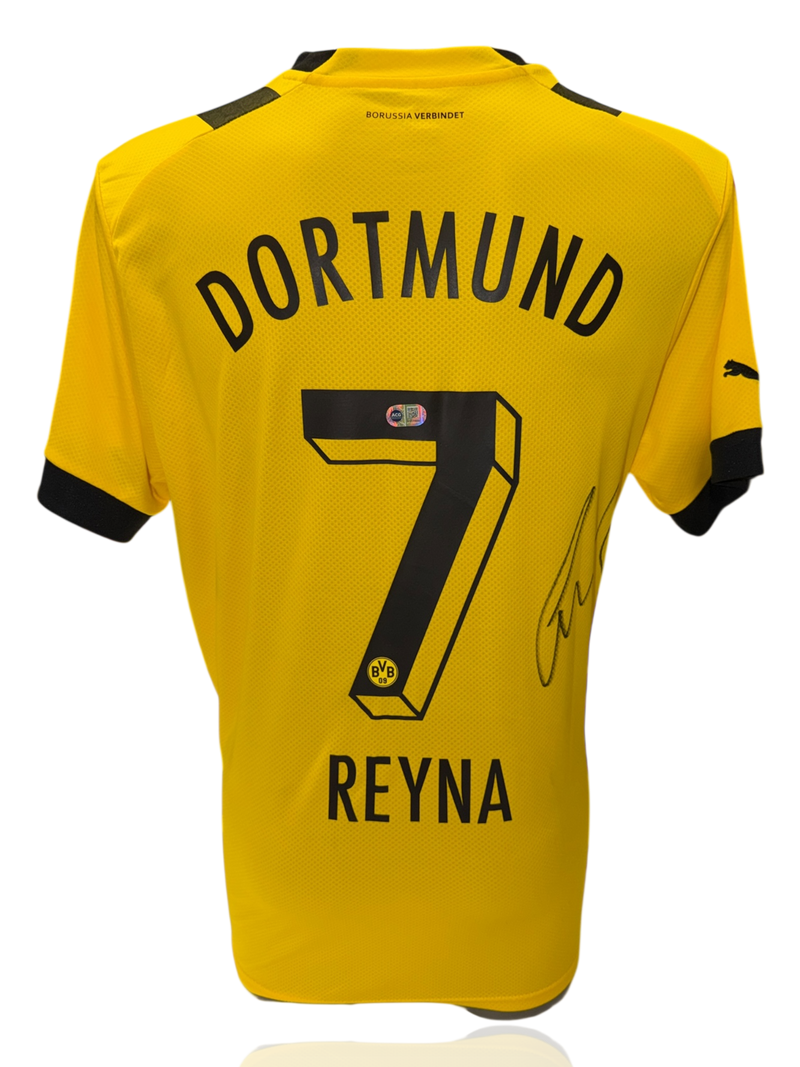 GIOVANNI REYNA SIGNED 22/23 BORUSSIA DORTMUND HOME SHIRT (ACG CERT AG17500)-1