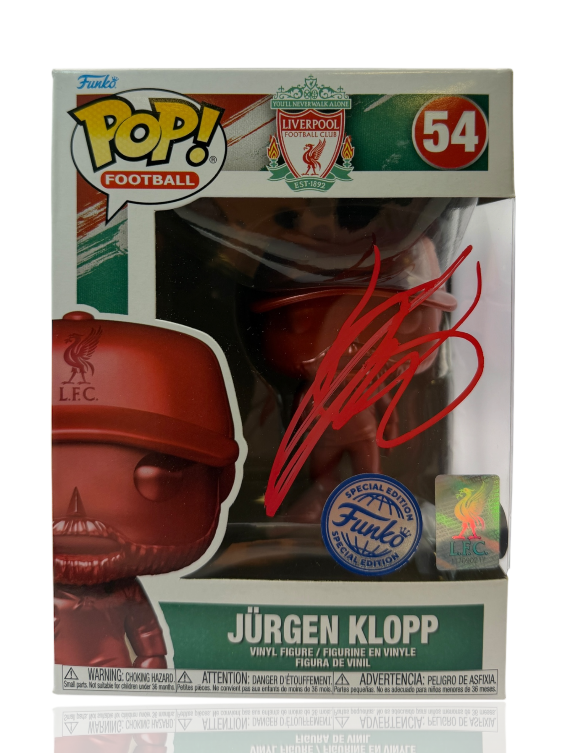 JURGEN KLOPP SIGNED LFC LIMITED EDITION FUNKO POP! #54 (ACG CERT AG17660)