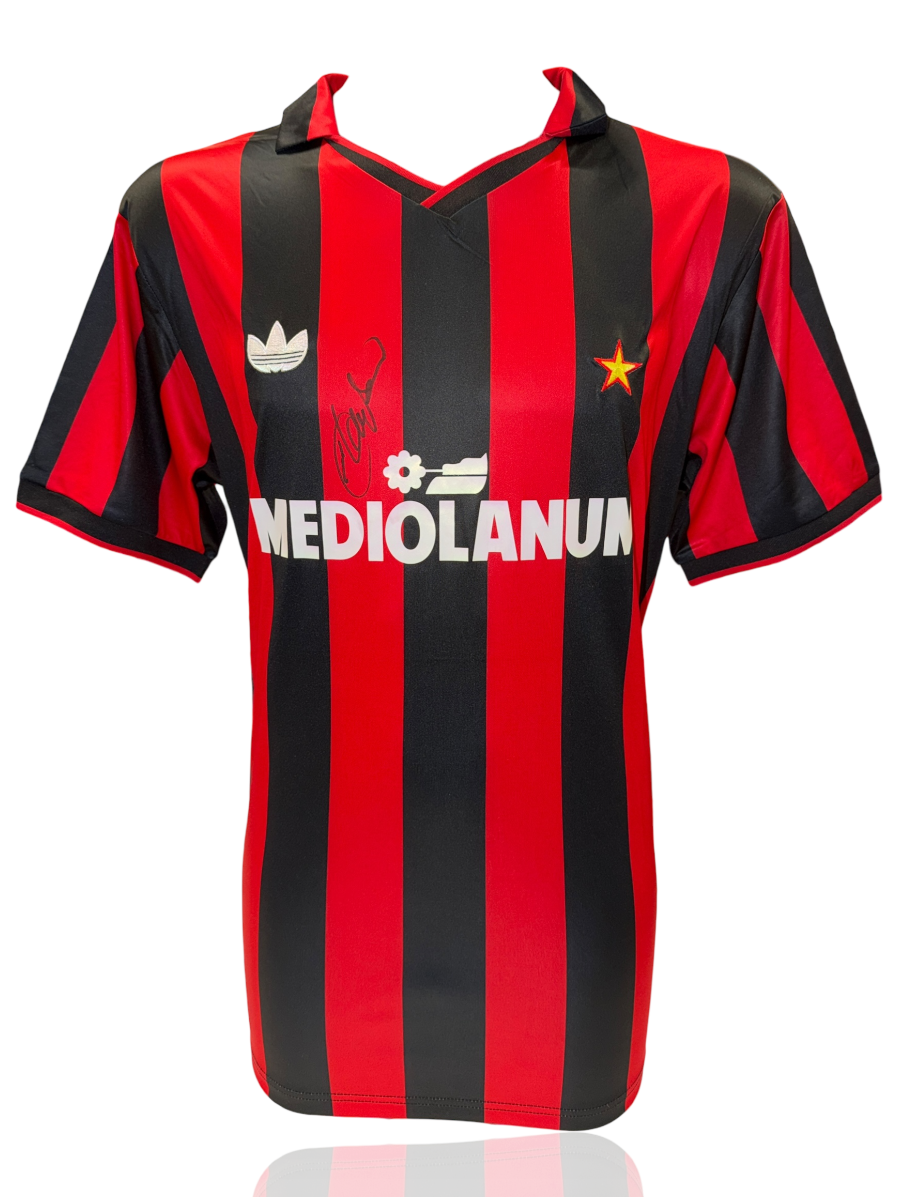 FRANCO BARESI SIGNED AC MILAN 1991/92 HOME SHIRT (ACG CERT AG17694)