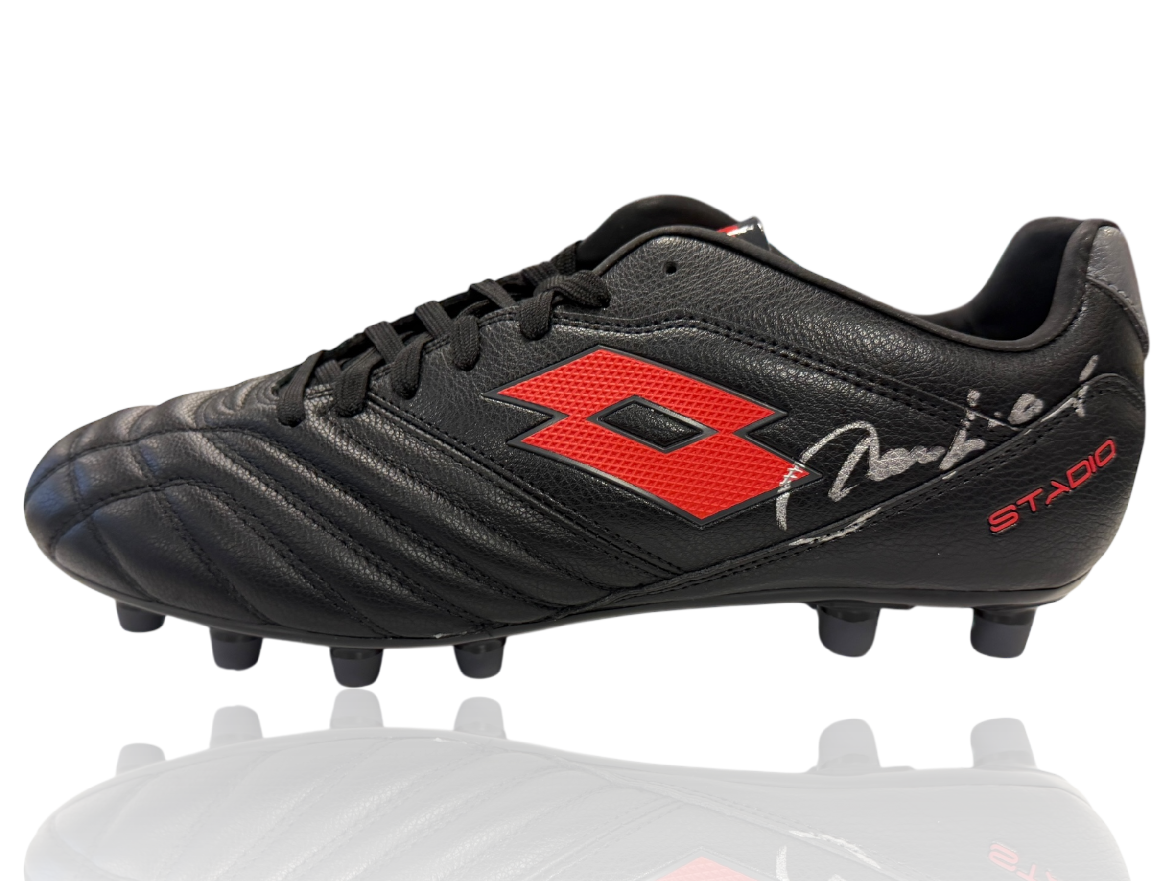 FRANCO BARESI SIGNED AC MILAN LOTTO FOOTBALL BOOT (ACG CERT AG17720)