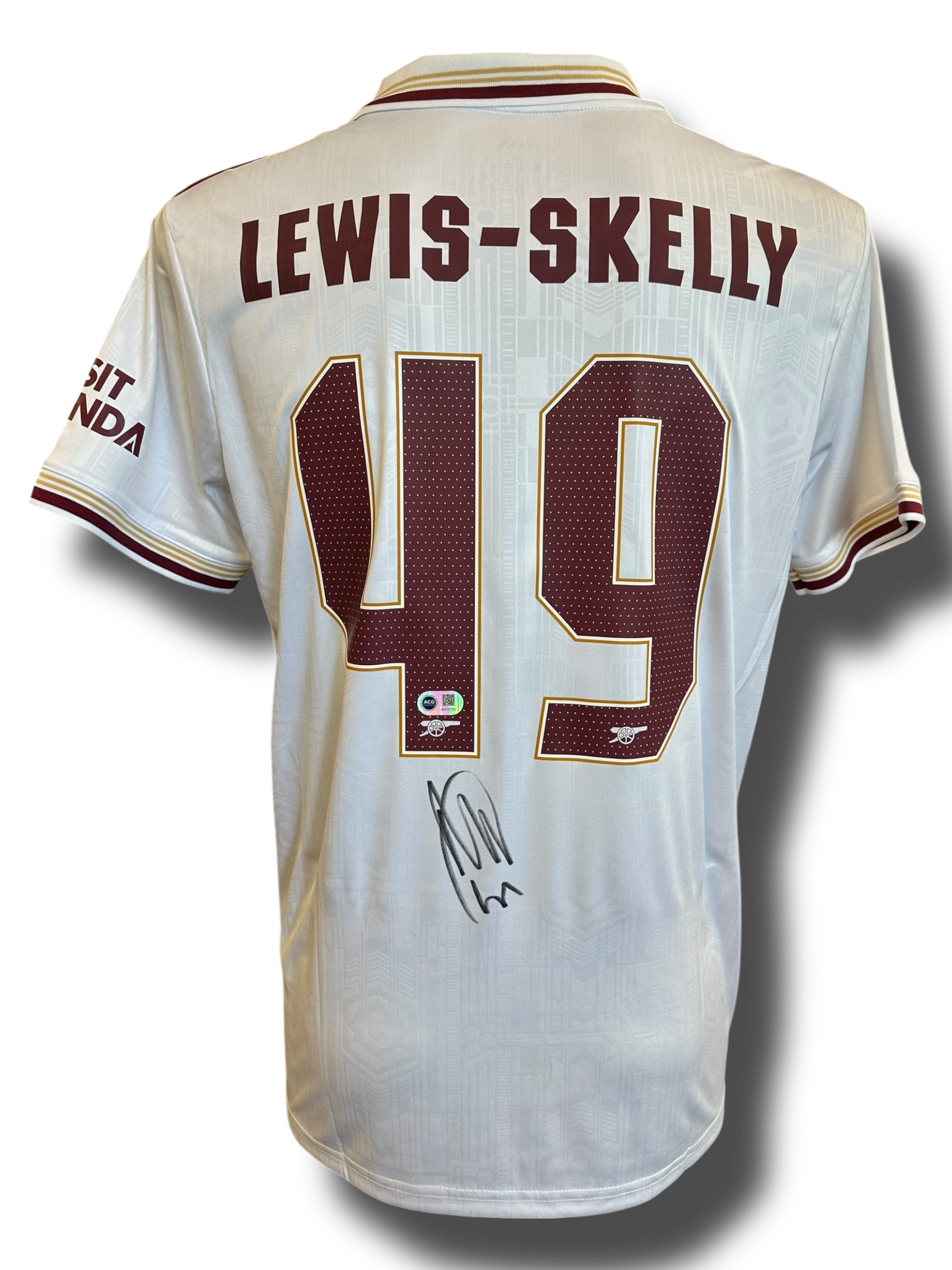 MYLES LEWIS-SKELLY SIGNED ARSENAL FC 2025/26 THIRD SHIRT (ACG CERT AG16722)-1