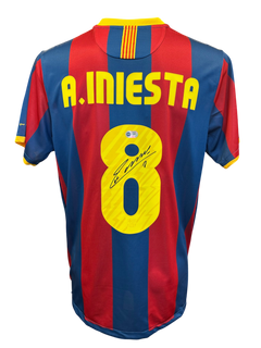 ANDRES INIESTA SIGNED FC BARCELONA 2010/11 UCL HOME SHIRT (ACG CERT AG17258)-1
