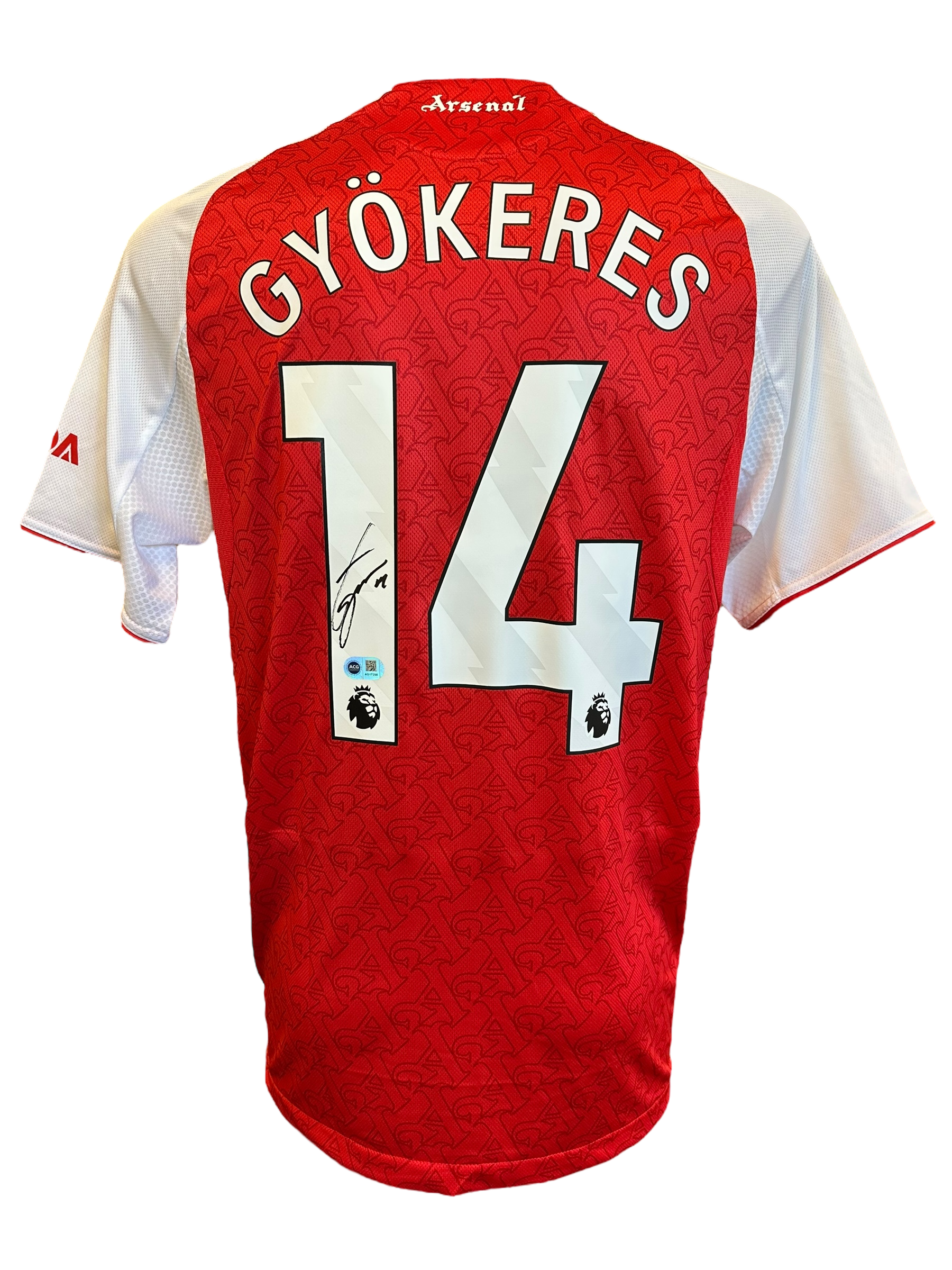 VIKTOR GYOKERES SIGNED ARSENAL FC 2025/26 HOME SHIRT (ACG CERT AG17298)-1