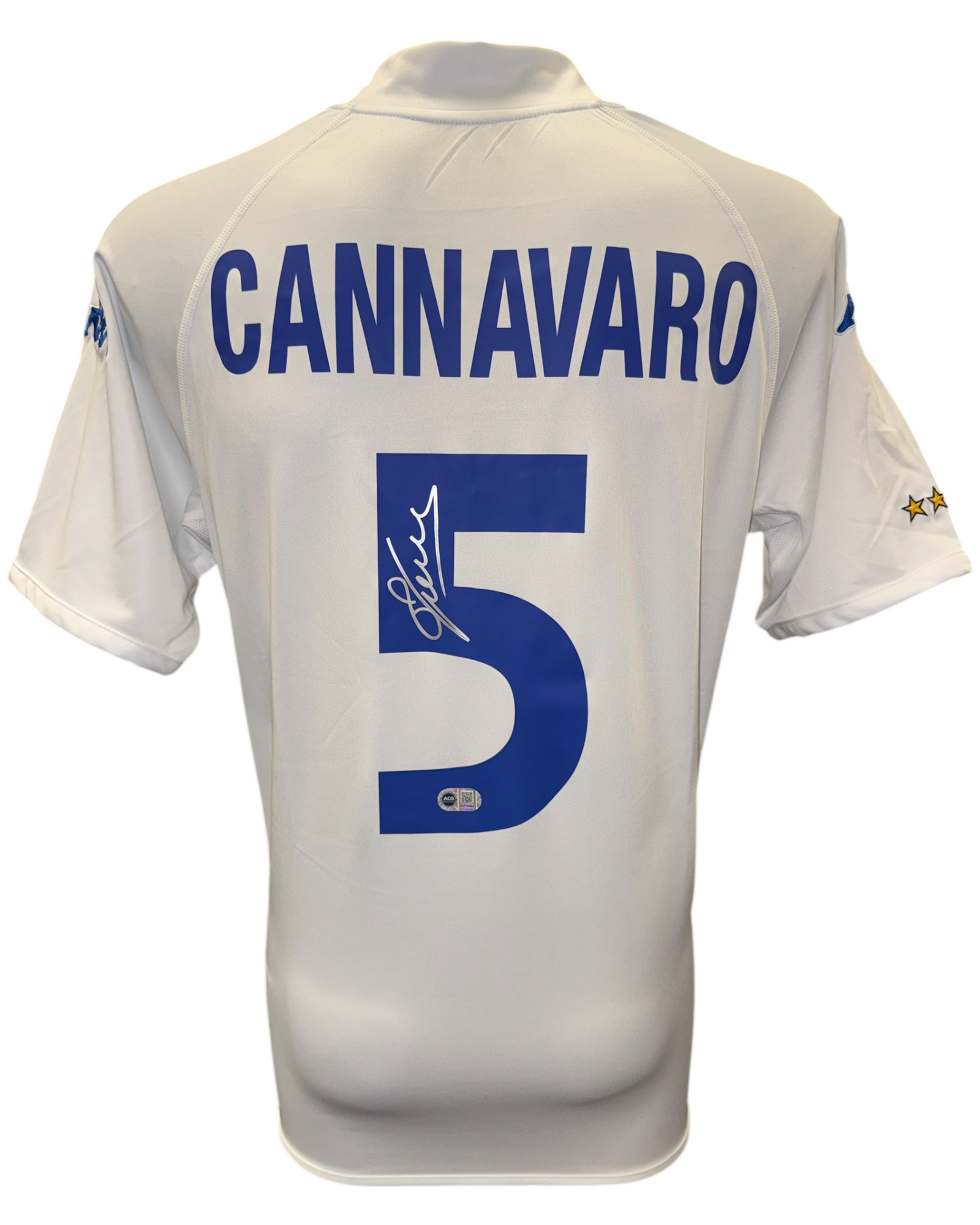FABIO CANNAVARO SIGNED ITALY 2000/02 AWAY SHIRT (ACG CERT AG17444)-1