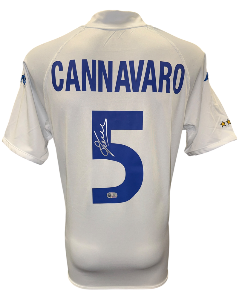 FABIO CANNAVARO SIGNED ITALY 2000/02 AWAY SHIRT (ACG CERT AG17444)-1