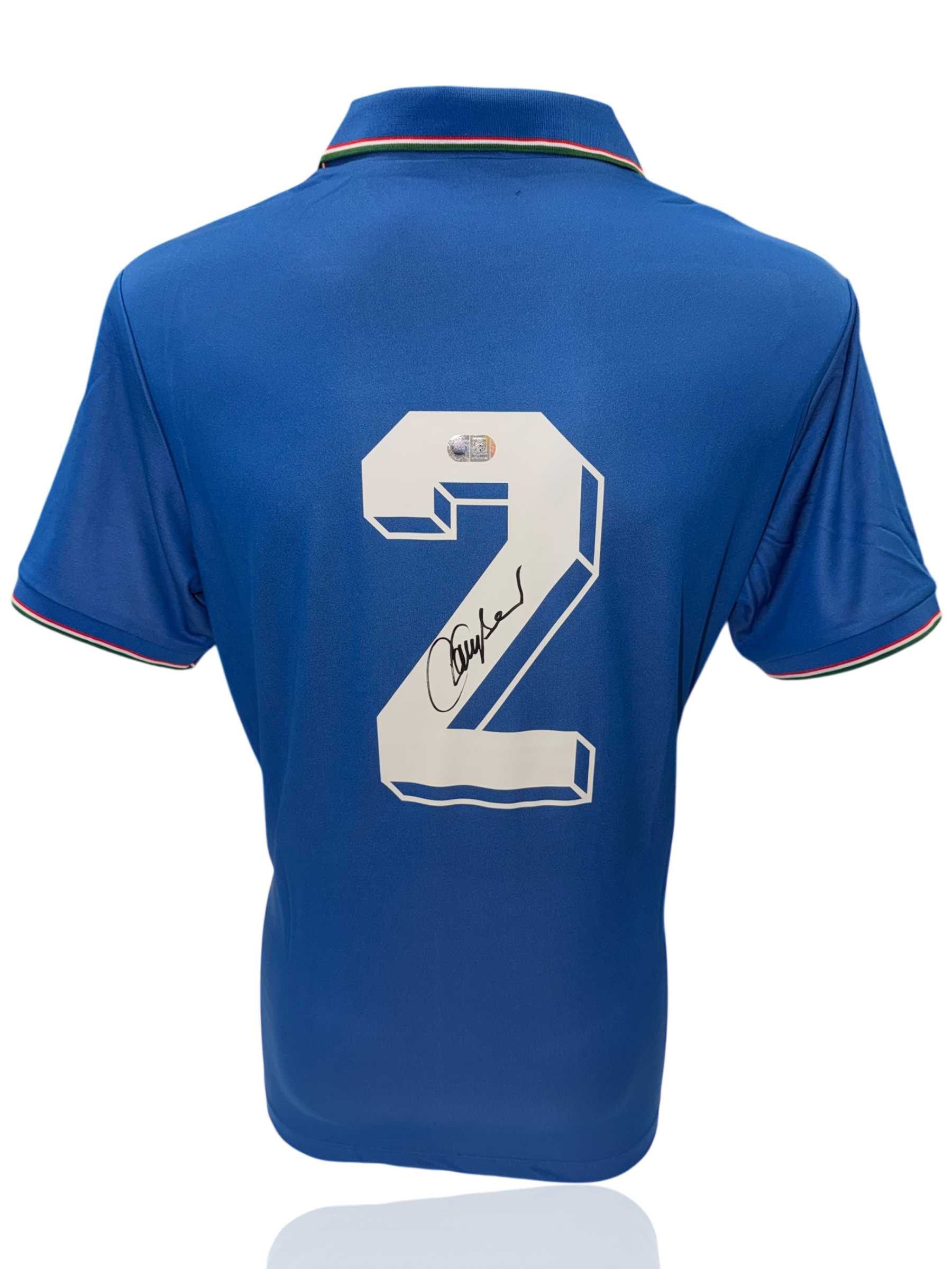 FRANCO BARESI SIGNED ITALY 1982 WORLD CUP WIN HOME SHIRT (ACG CERT AG17695)