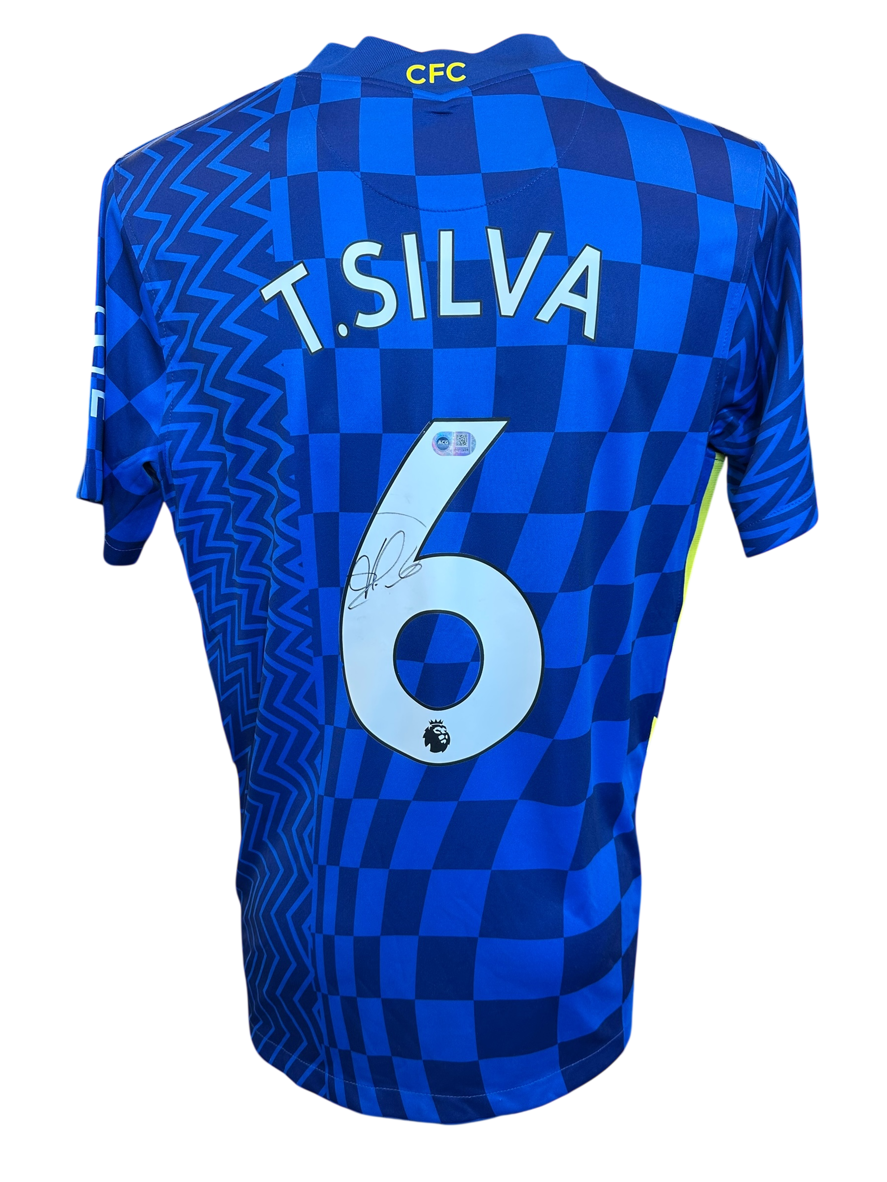 THIAGO SILVA SIGNED CHELSEA FC 2022/23 HOME SHIRT (ACG CERT AG17229)-1