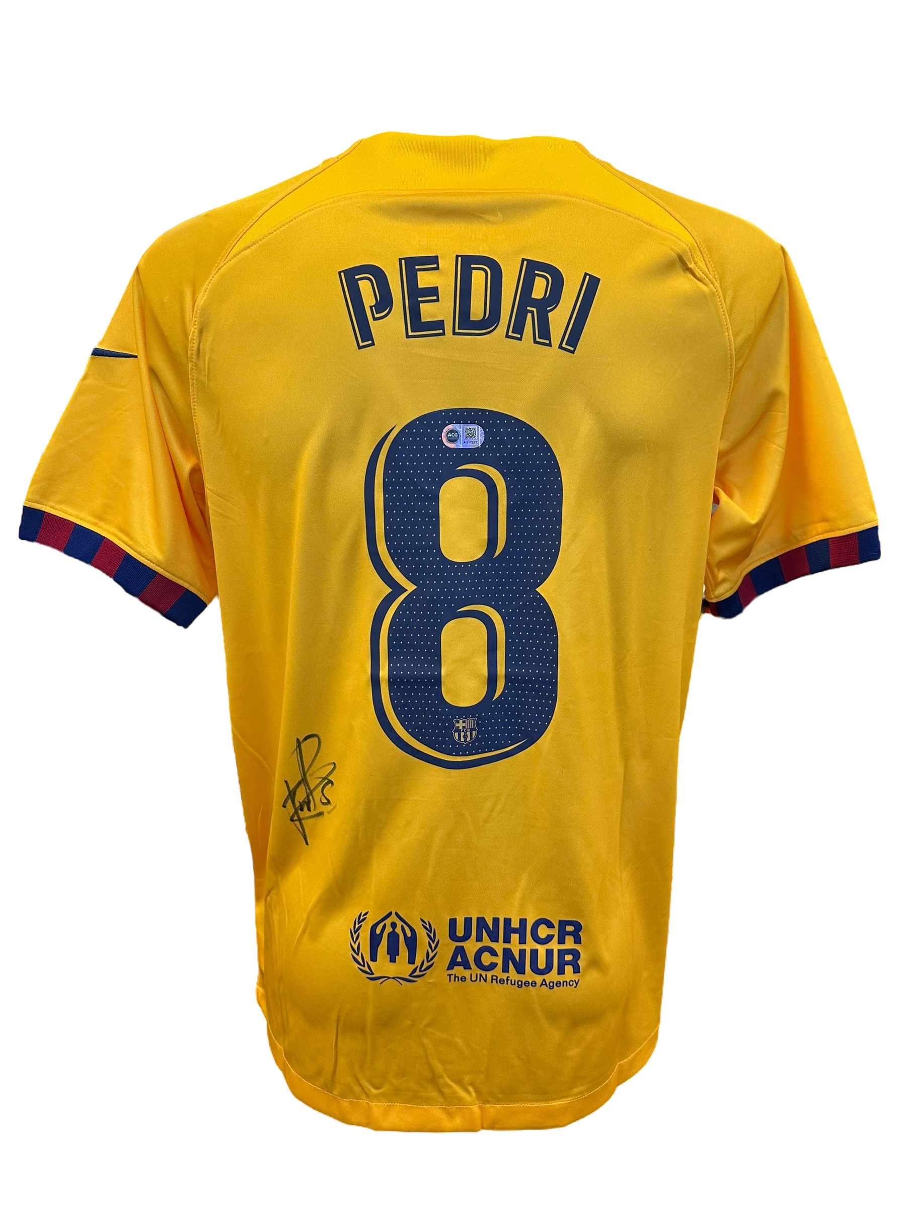 PEDRI SIGNED FC BARCELONA 2023/24 AWAY SHIRT (ACG CERT AG17257)