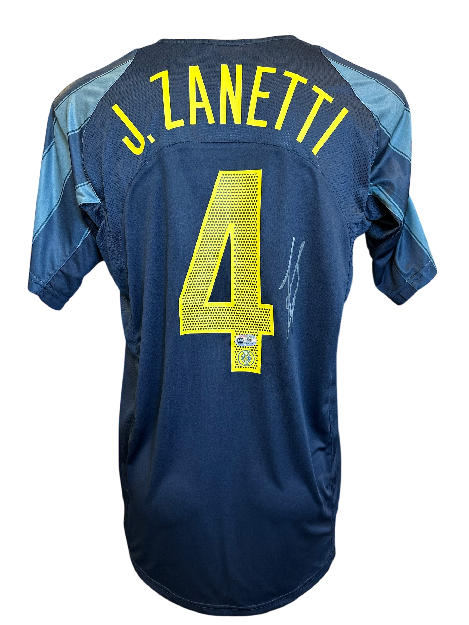 JAVIER ZANETTI SIGNED INTER MILAN 2004/05 AWAY SHIRT (ACG CERT AG17278)-1
