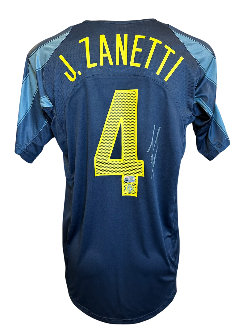 JAVIER ZANETTI SIGNED INTER MILAN 2004/05 AWAY SHIRT (ACG CERT AG17278)-1
