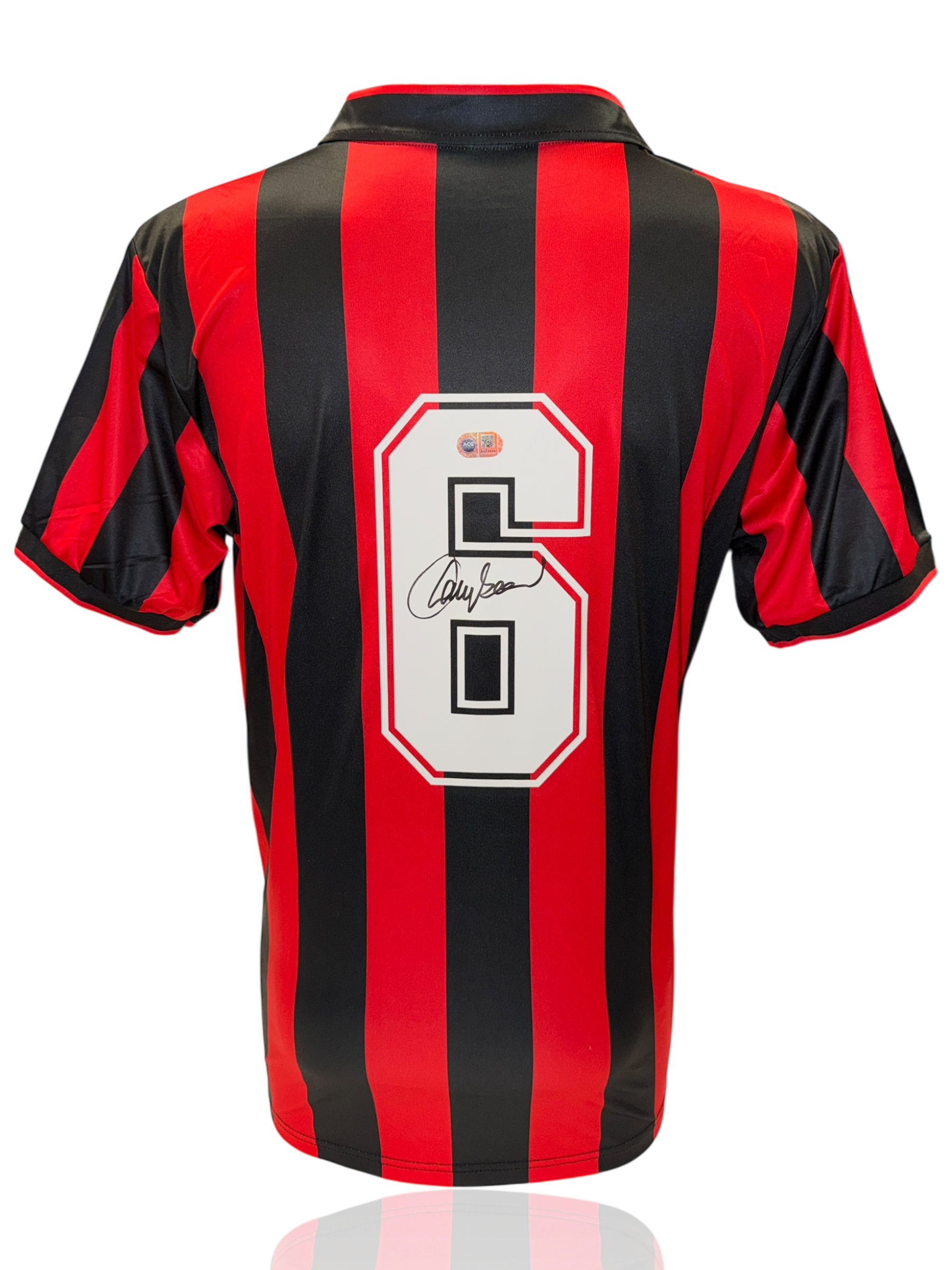 FRANCO BARESI SIGNED AC MILAN 1990/91 HOME SHIRT (ACG CERT AG17696)-1