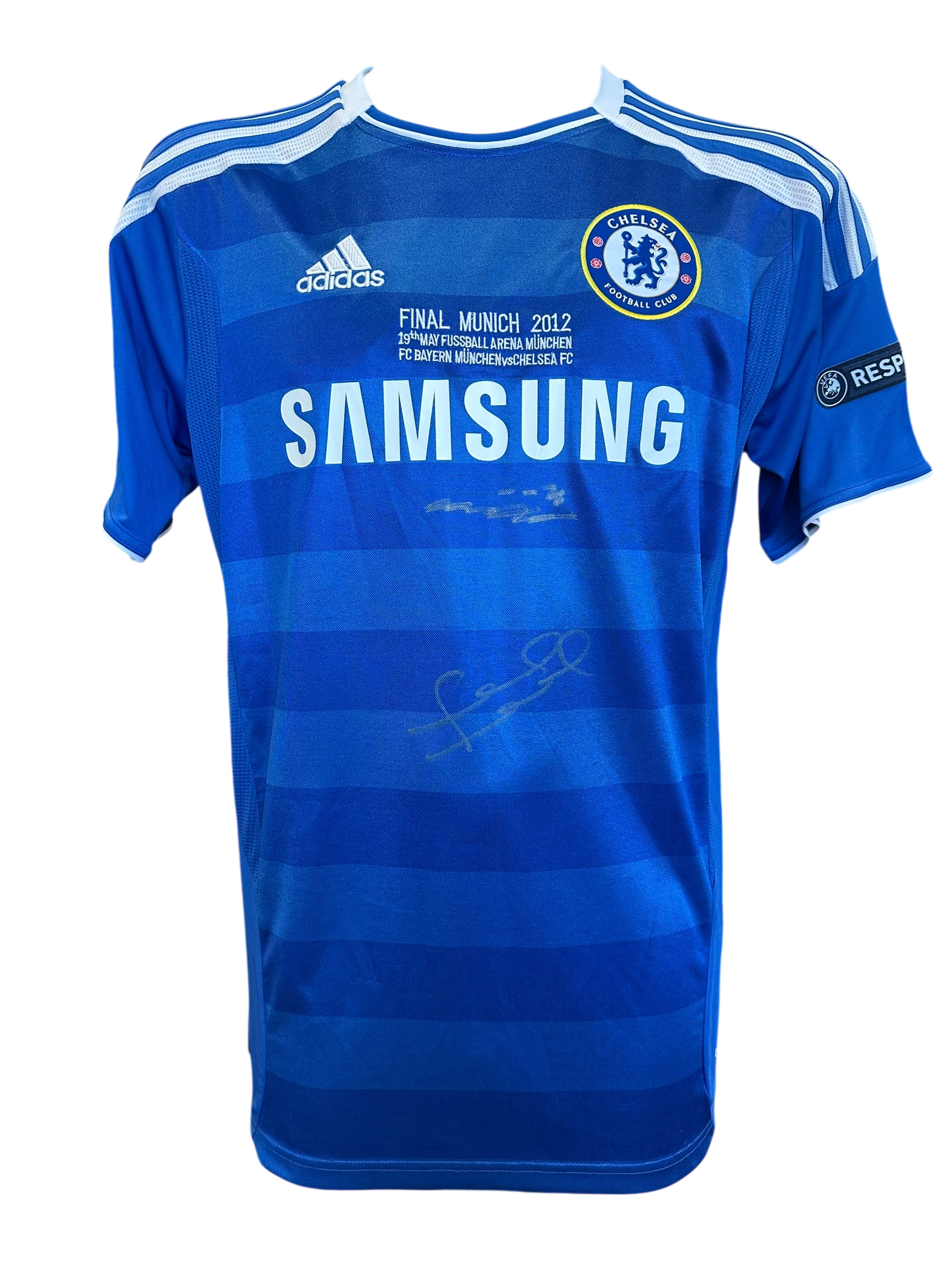 FRANK LAMPARD & JOHN TERRY SIGNED CHELSEA 2012 UCL HOME SHIRT (ACG CERT AG17227)