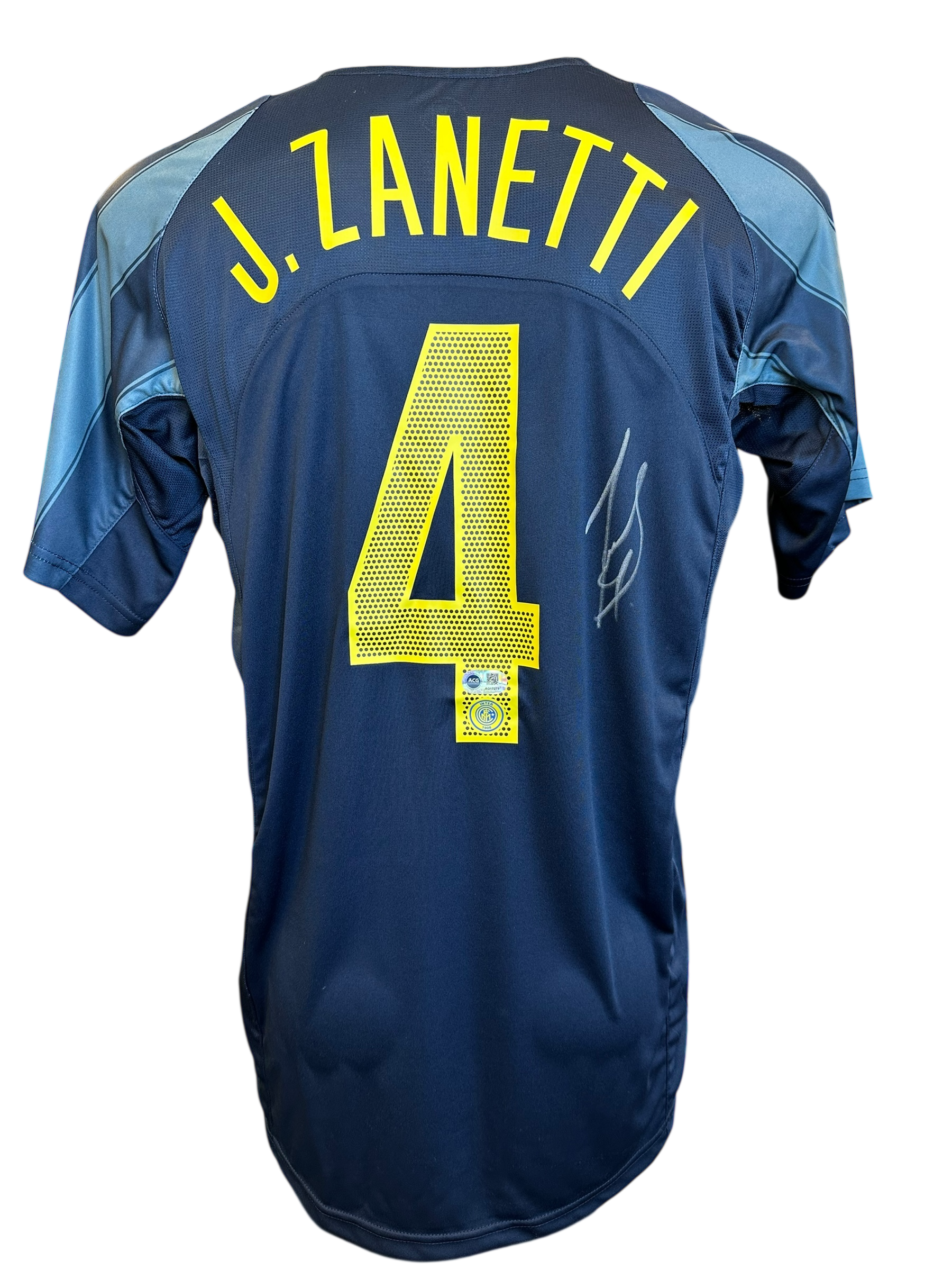 JAVIER ZANETTI SIGNED INTERNAZIONALE 2004/05 AWAY SHIRT (ACG CERT AG17279)