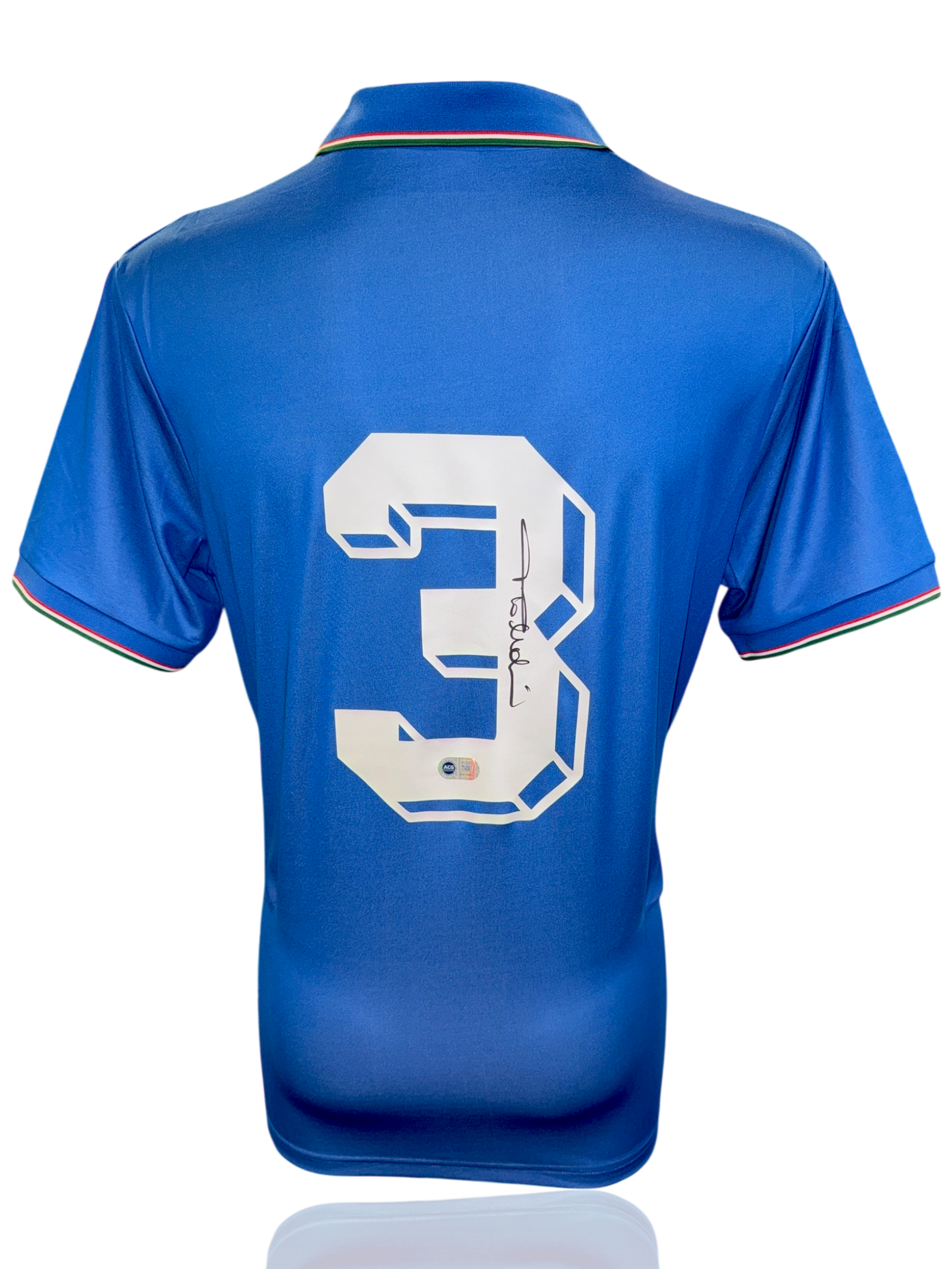 PAOLO MALDINI SIGNED ITALY WORLD CUP 1986/90 HOME SHIRT (ACG CERT AG17401)