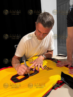 PAOLO MALDINI SIGNED AC MILAN 1999/00 100TH ANNIVERSARY YELLOW SHIRT (ACG CERT AG17405)-2