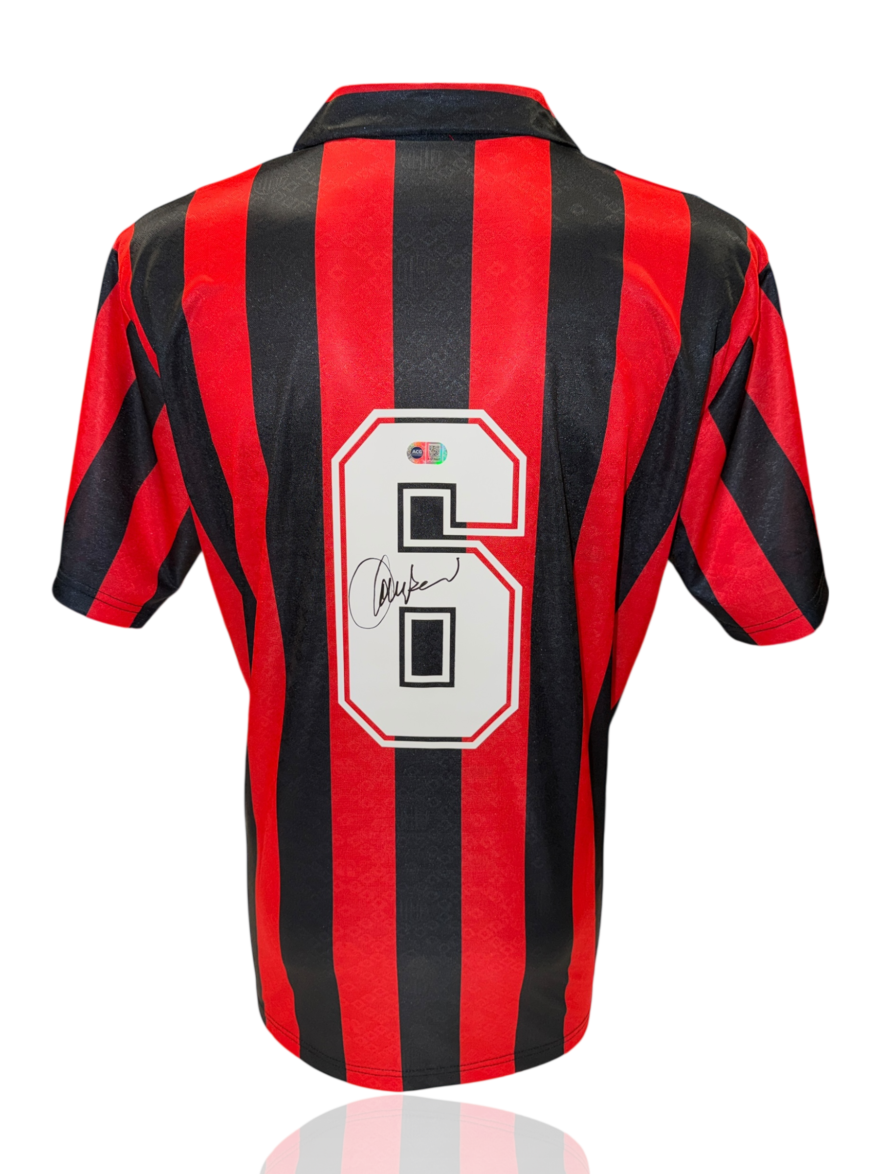 FRANCO BARESI SIGNED AC MILAN 1995/96 HOME SHIRT (ACG CERT AG17697)