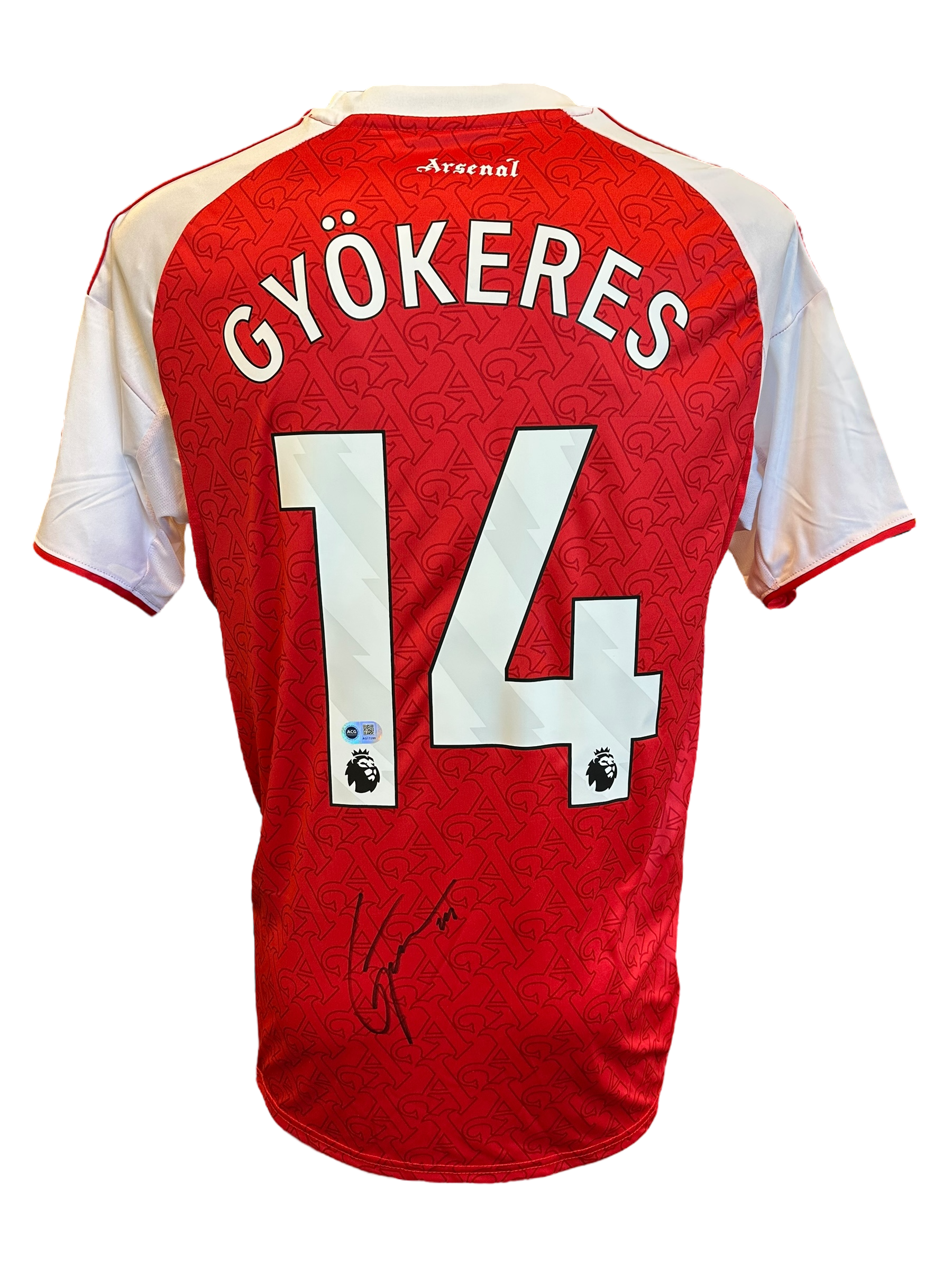 VIKTOR GYOKERES SIGNED ARSENAL FC 2025/26 HOME SHIRT (ACG CERT AG17295)-1