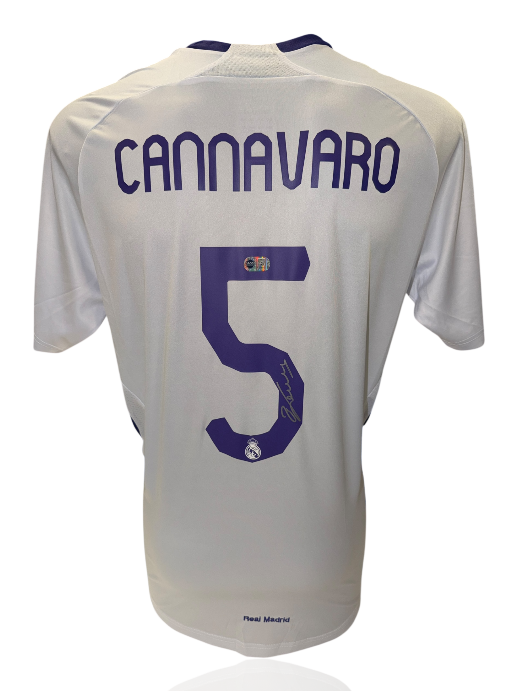 FABIO CANNAVARO SIGNED REAL MADRID 2007/08 HOME SHIRT (ACG CERT AG17496)-1