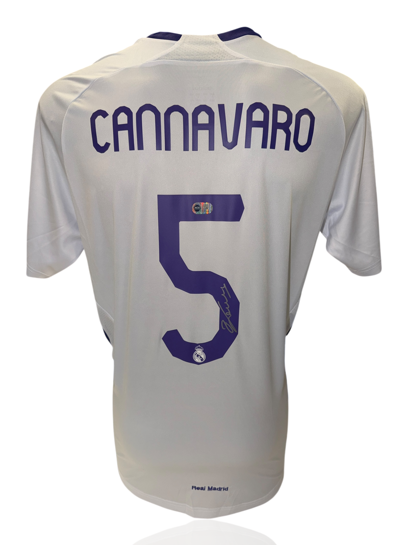 FABIO CANNAVARO SIGNED REAL MADRID 2007/08 HOME SHIRT (ACG CERT AG17496)-1