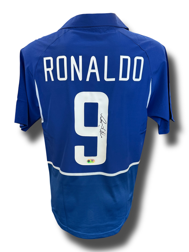 RONALDO NAZARIO SIGNED BRAZIL AWAY 2002 WORLD CUP SHIRT (ACG CERT AG16639)-1