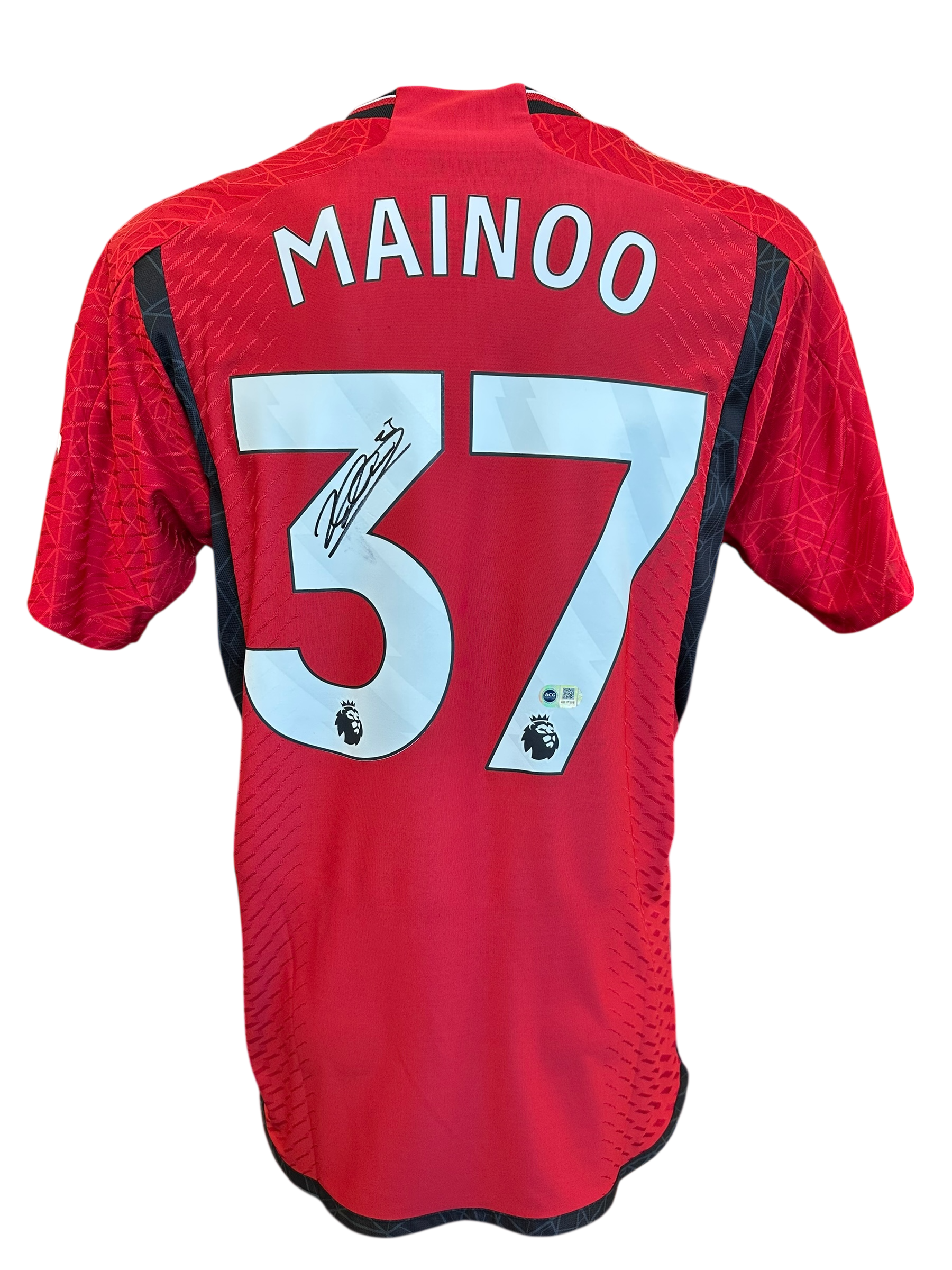 KOBBIE MAINOO SIGNED 2023/24 MANCHESTER UTD PLAYER VERSION SHIRT (ACG CERT AG17206)-1
