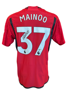 KOBBIE MAINOO SIGNED 2023/24 MANCHESTER UTD PLAYER VERSION SHIRT (ACG CERT AG17206)-1