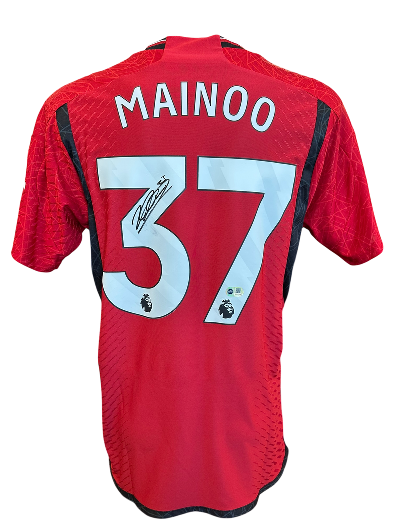 KOBBIE MAINOO SIGNED 2023/24 MANCHESTER UTD PLAYER VERSION SHIRT (ACG CERT AG17206)-1