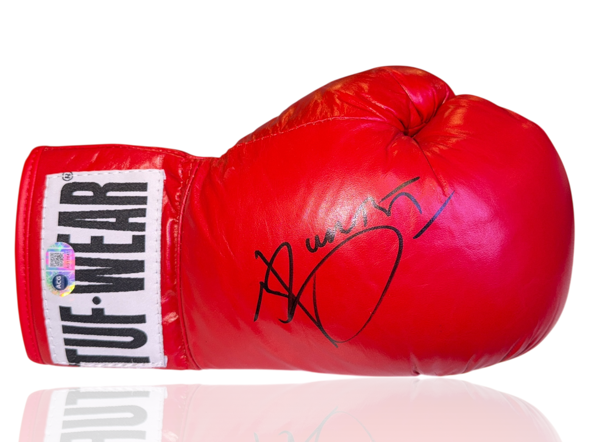 JOSHUA BUATSI SIGNED RED TUF WEAR AUTOGRAPH BOXING GLOVE (ACG CERT AG17541)-1