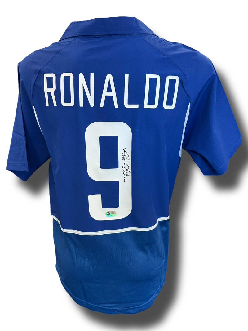 RONALDO NAZARIO SIGNED BRAZIL AWAY 2002 WORLD CUP SHIRT (ACG CERT AG16636)-1