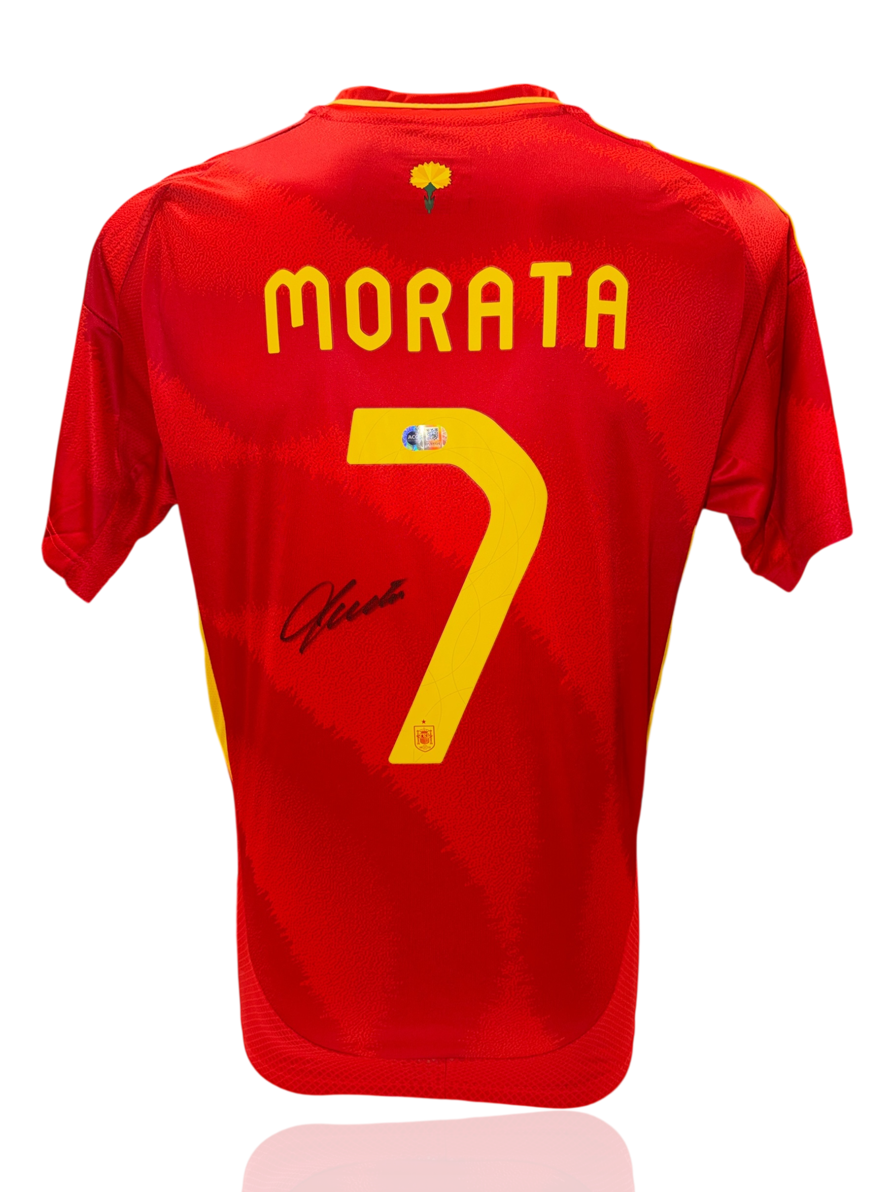 ALVARO MORATA SIGNED SPAIN EURO 2024 HOME SHIRT (ACG CERT AG17724)-1