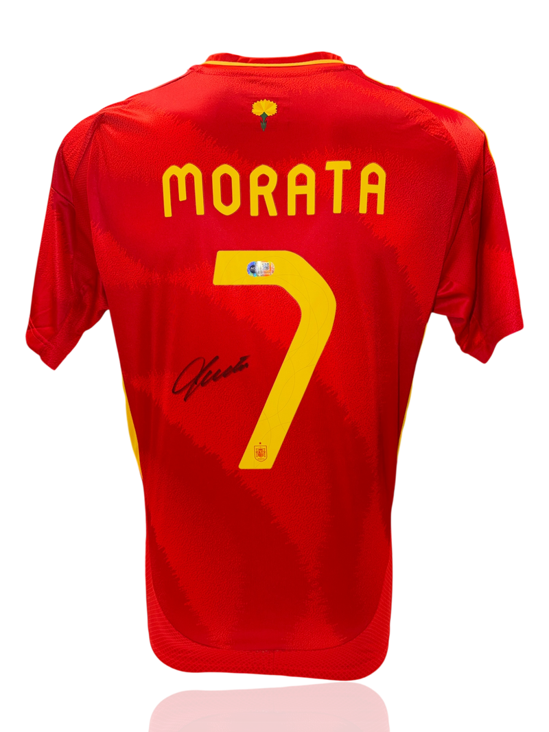 ALVARO MORATA SIGNED SPAIN EURO 2024 HOME SHIRT (ACG CERT AG17724)-1